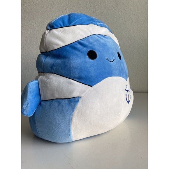 Squishmallow 16" Ricky The Clownfish Soft Blue Anchor Belly Plush NEW - Picture 10 of 12